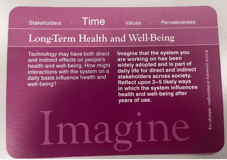 VSD card for Long-term Health & Wellness