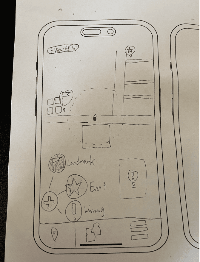 Base screen for Map Pin Addition