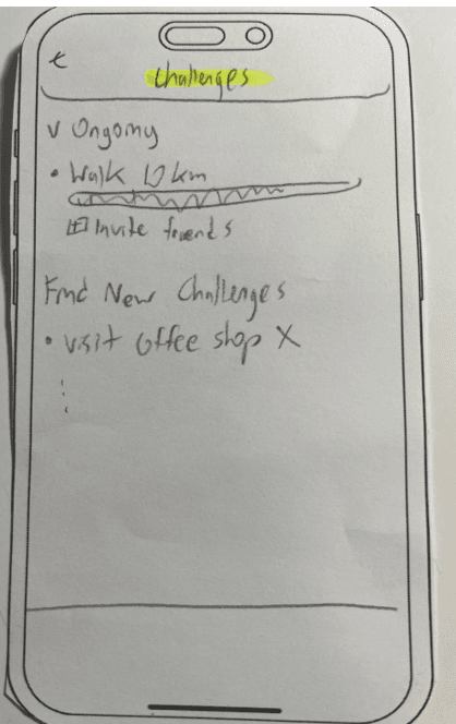Paper prototype figure 25: Challenge Details