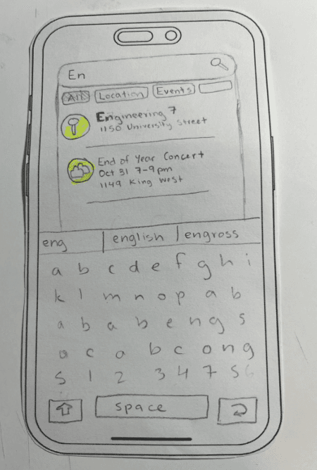 Paper prototype figure 3: Location Selection